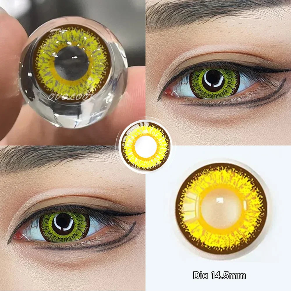 BXOXO -2PCS/1Pair Halloween COSPALY Series Colorful Lenses for Eyes Colored Cosmetic Contact Lenses Crazy Lens for Yearly Use