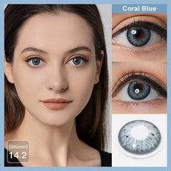 BXOXO 1 Pair Natural Colored Contact Lenses Gray Eye Lens Brown Contacts Beauty Pupils Makeup Color Lens With Free Lens Case