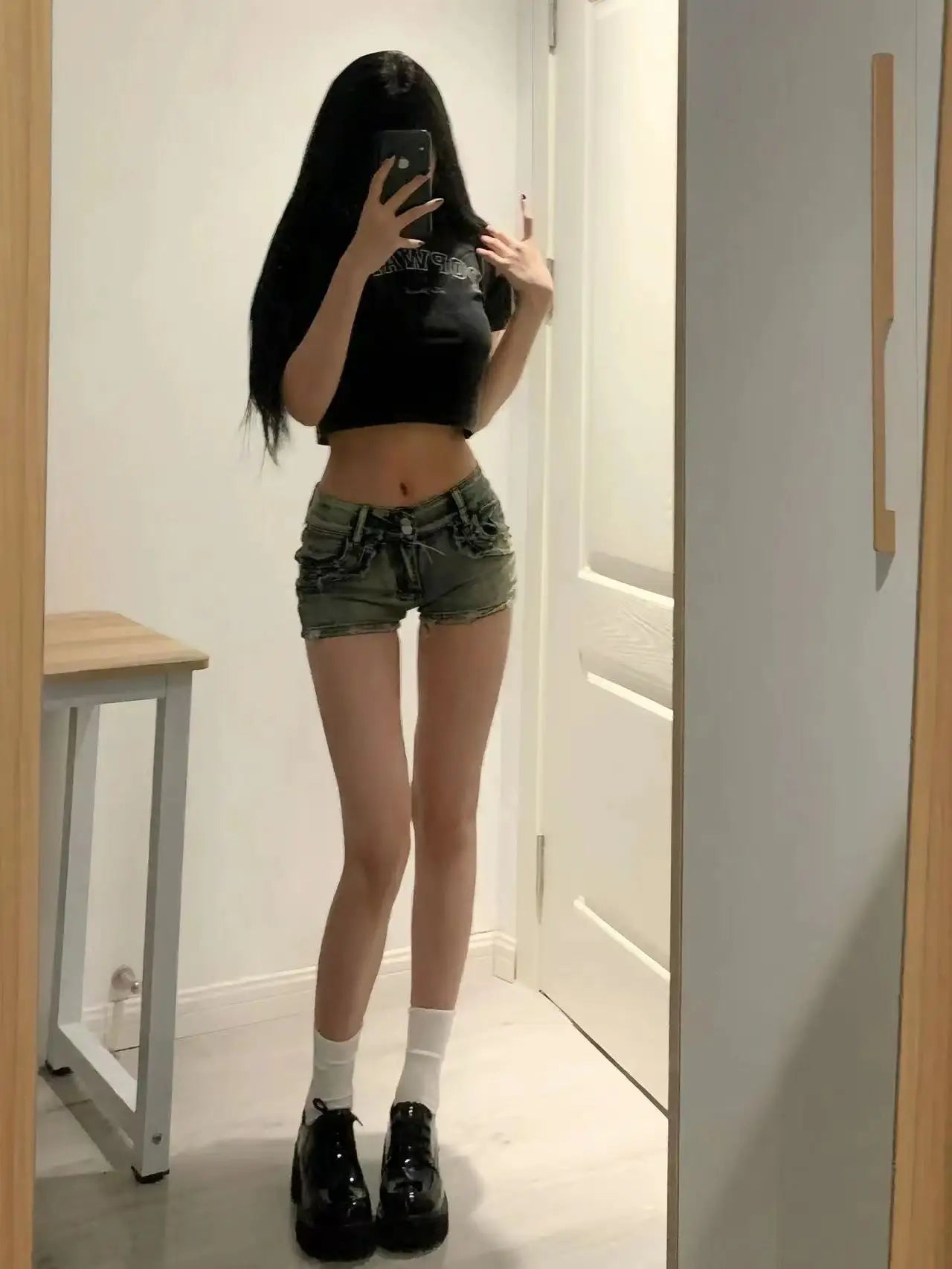 Bxoxo American Spicy Girl Sexy Low Waist Denim Shorts Female Summer New Slim Skinny Shorts Party Shorts Jeans