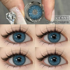BXOXO 1 Pair New Fashion Blue Color Contact Lenses for Eyes Natural Brown Eyes Contacts Lenses Yearly Gray Colorful Eyes Lens