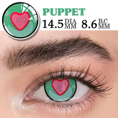 BXOXO Green Lenses 1 Pair Colored Contact Lenses for Eyes Anime Accessories Anime Lenses Cosplay Lenses Halloween