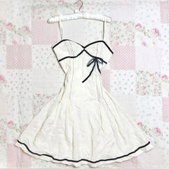 BXOXO Y2K Solid Color Women's Dress Retro Casual Summer Chic Lace Harajuku Emo Girl Street Hip Hop Punk Sweet Bow Cute Suspender Dress
