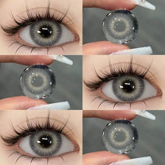 BXOXO 1Pair Colored Contact Lenses for Eyes Fast Delivery Brown Lenses Gray Pupils Lens Green Eye Lenses Blue Eye Lens Yearly