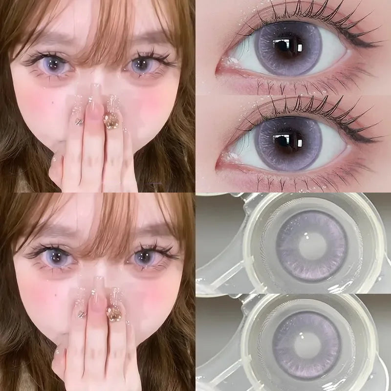 BXOXO Natural Colored Eyes Lenses Green Lenses Contacts Lens Beauty Pupils with Graduation Contact Korean Lenses Make Up