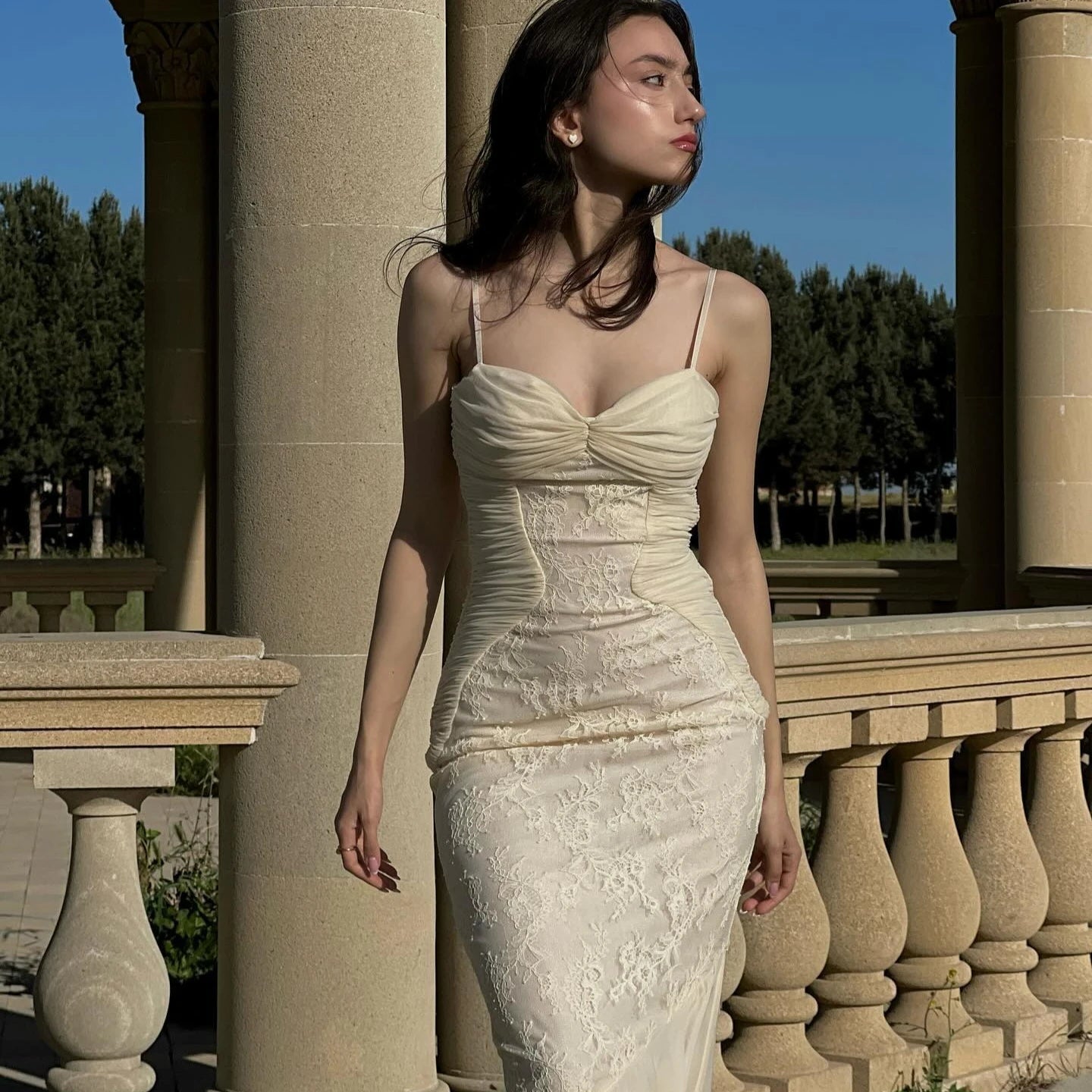 BXOXO Summer Elegant Maxi Dress New Arrivals Spaghetti Strap Wedding Guest Dress Long Bodycon Party Dresses Women