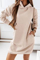 BXOXO - Solid Hooded Mini Dress