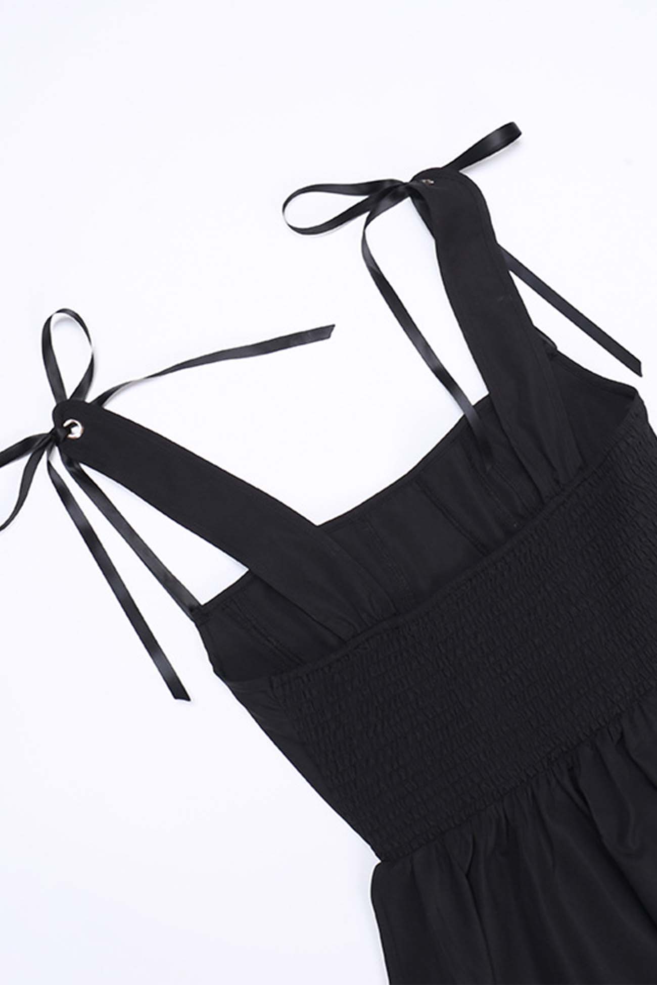 BXOXO - Solid Color Strappy A-Line Mini Dress
