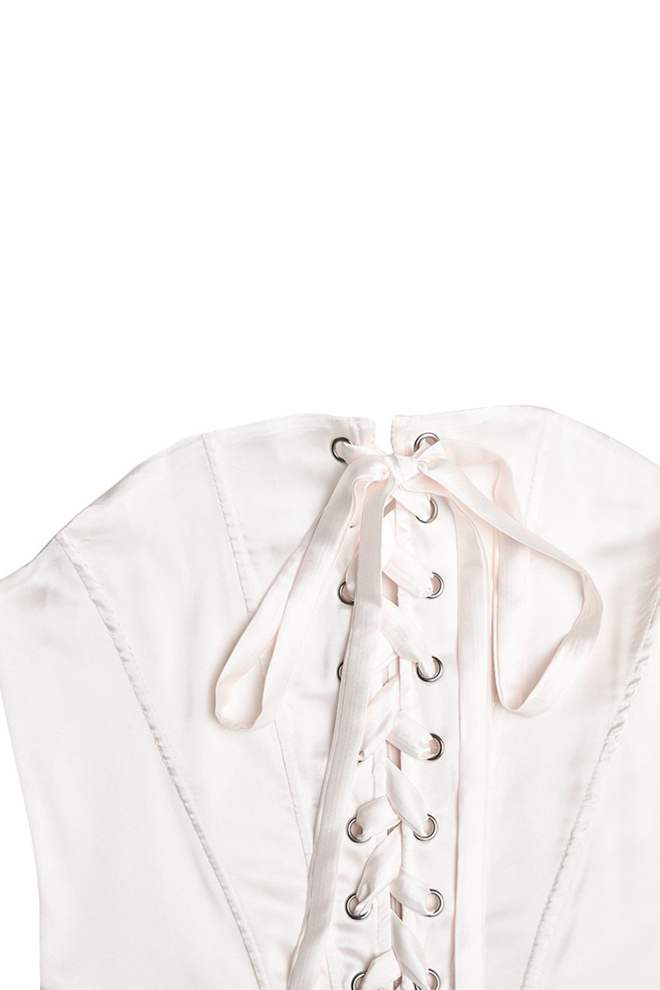 BXOXO - Strapless Tie-up Corset Ruched Dress