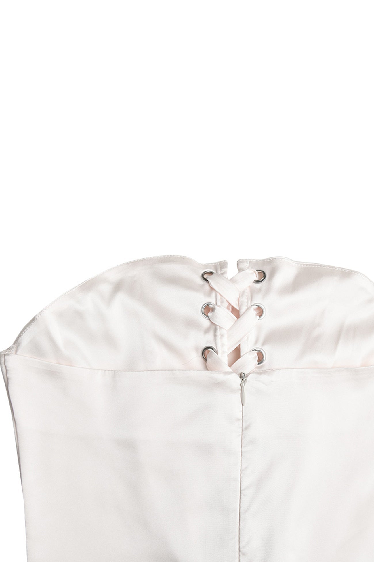 BXOXO - Strapless Tie-up Corset Ruched Dress