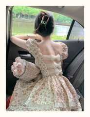 Floral dress with hollow bow on the back Princess Tutu Dress  HOT1506