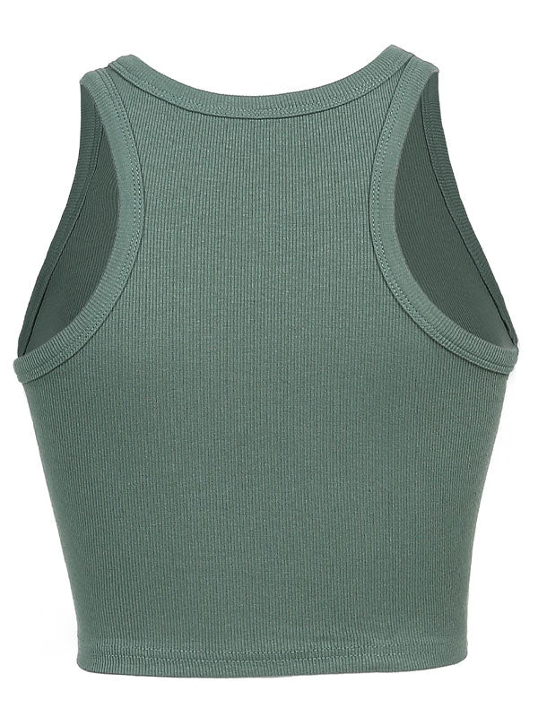 Basic Knit Crop Tank Top