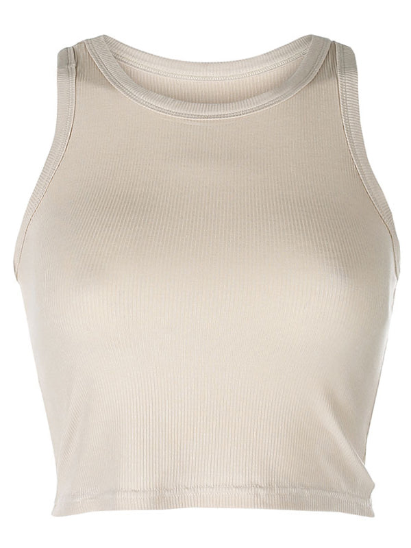 Basic Knit Crop Tank Top