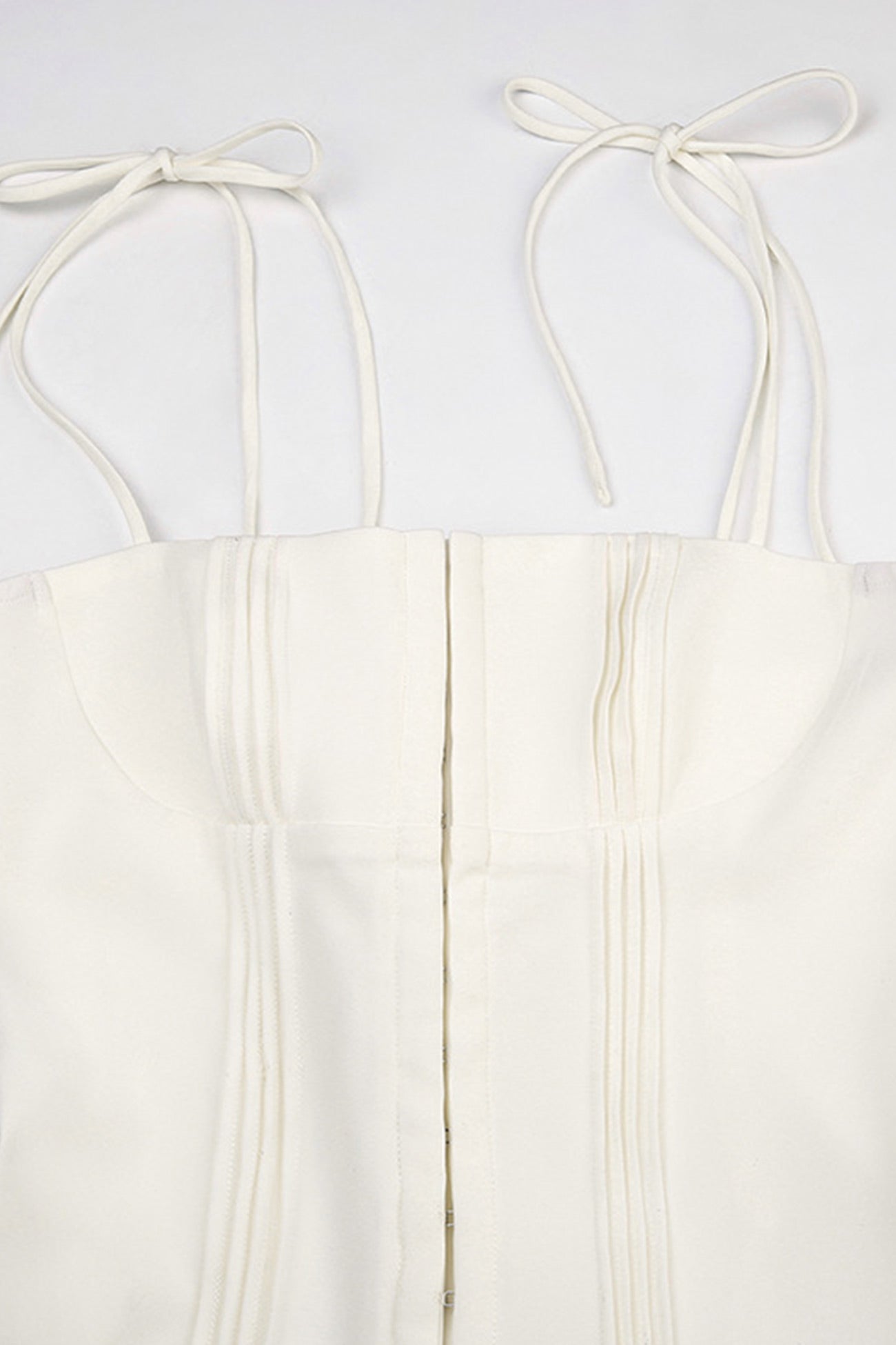 BXOXO - Tie-straps Corset Pleated Cami Dress