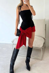 BXOXO - Tie-up Straps Bow Pack Hip Dress