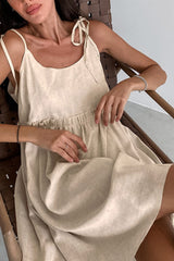 BXOXO - Tie-up Straps Cotton Cami Dress