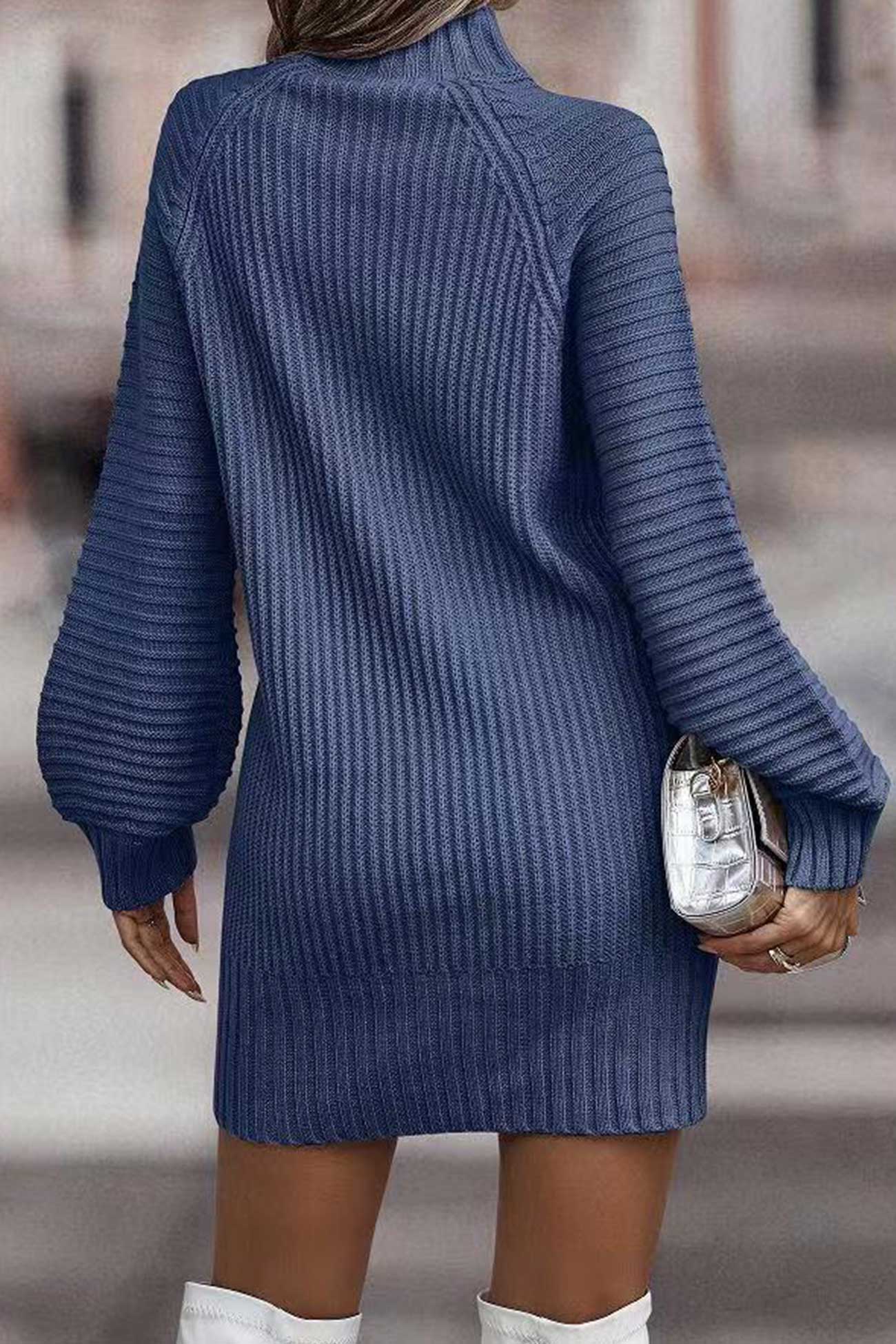 BXOXO - Turtleneck Solid Sweater Dress