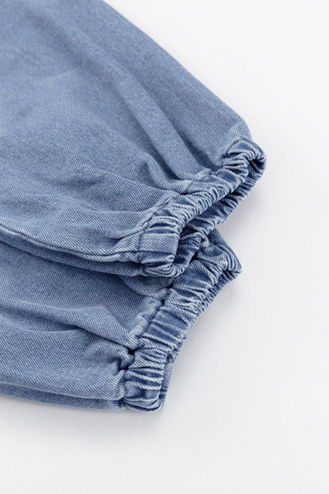 BXOXO - V Neck Button Front Lace Up Denim Dress