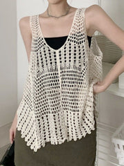 Hollow Out Knitted Crochet Tank Top