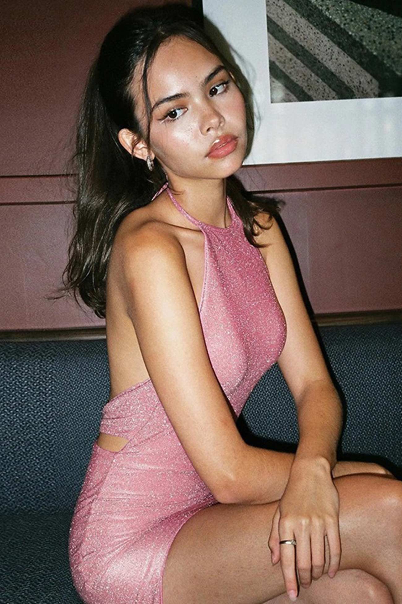BXOXO - Velvet Tie-Back Bodycon Mini Dress