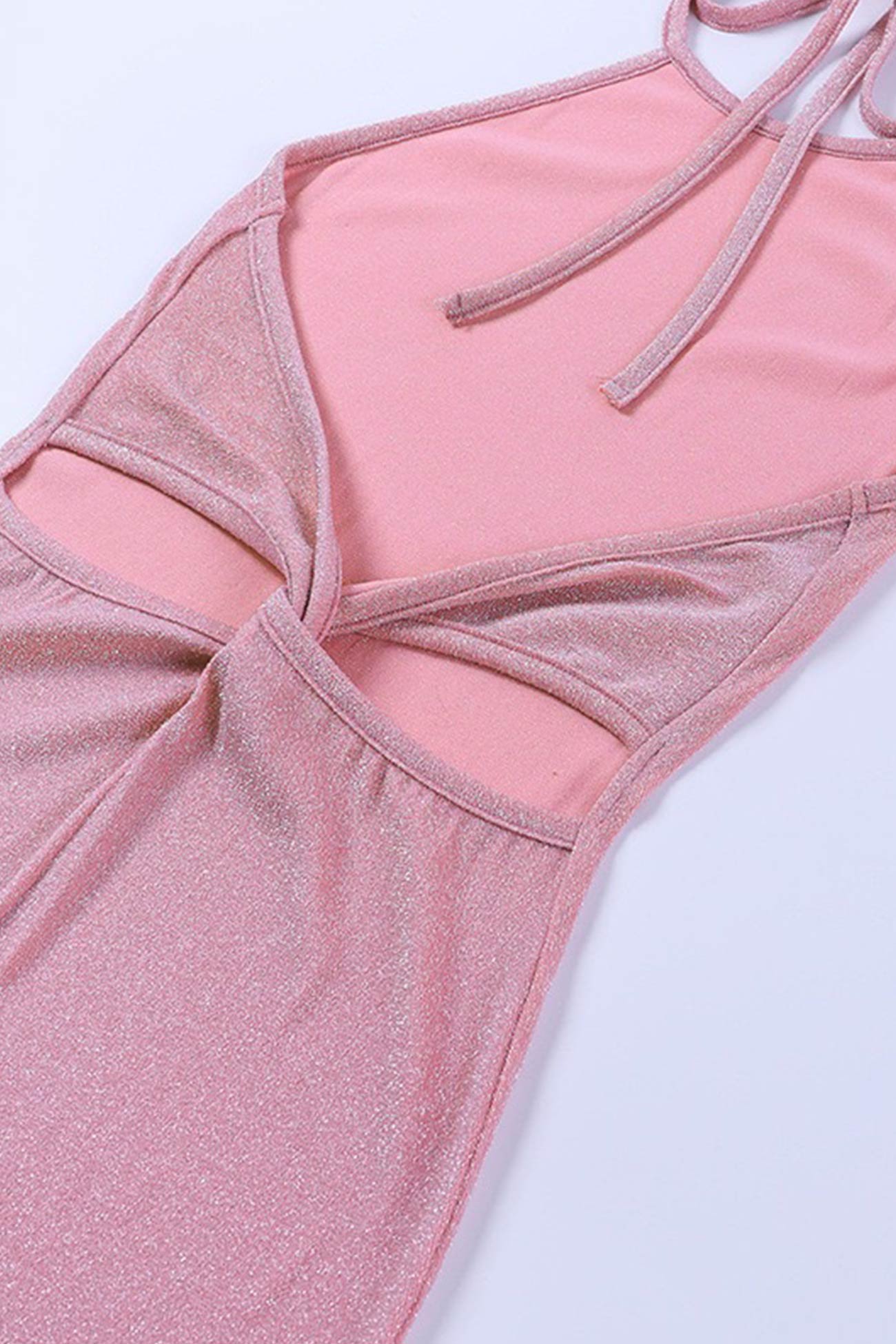 BXOXO - Velvet Tie-Back Bodycon Mini Dress