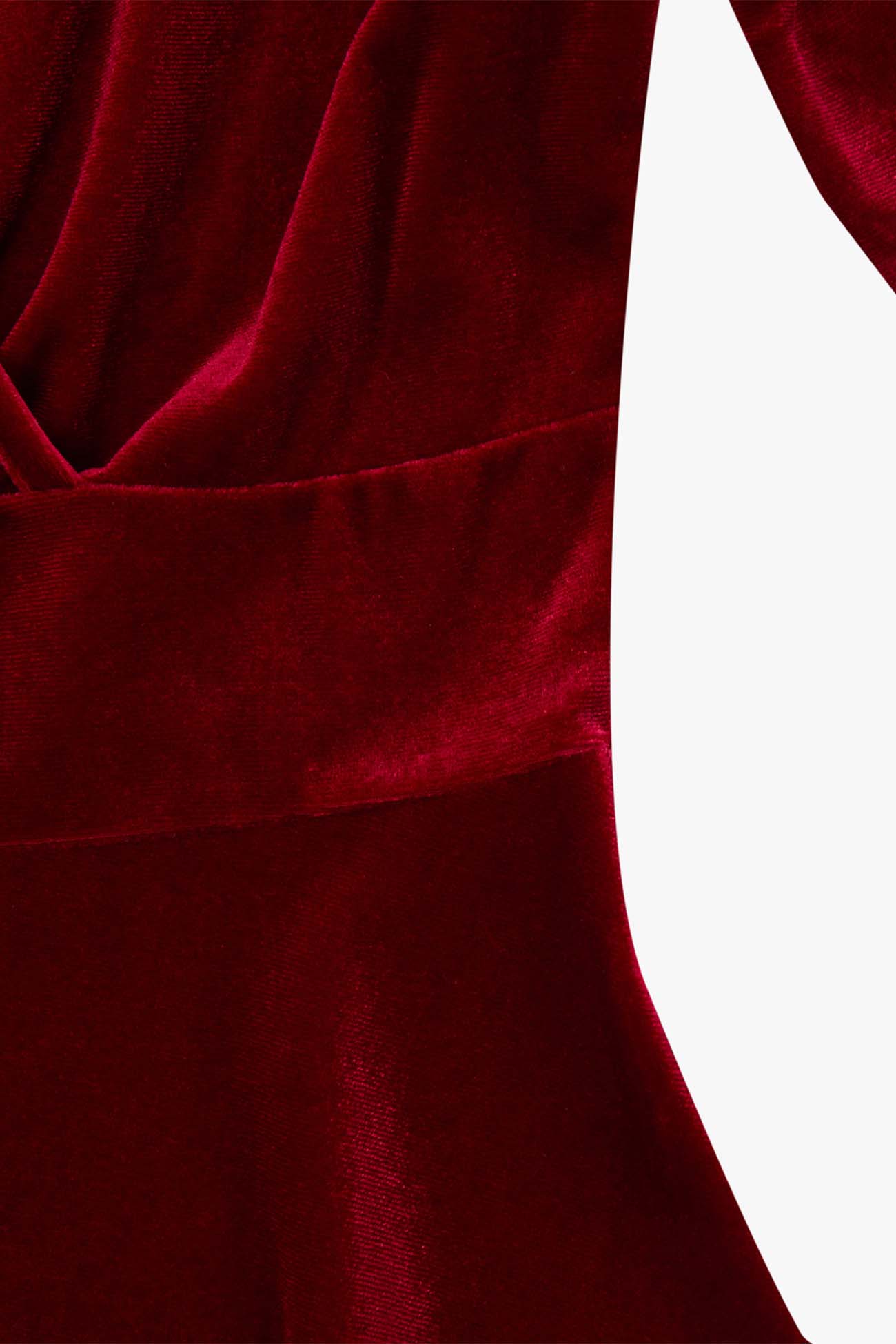 BXOXO - Velvet Deep V Neck Long Sleeve Mini Dress