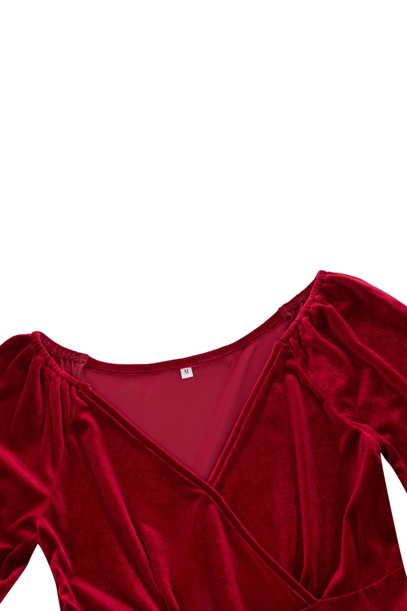 BXOXO - Velvet Deep V Neck Long Sleeve Mini Dress