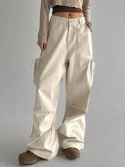 Street Side Pocket Drawstring Ruched Cargo Pants