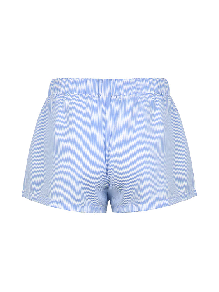 BXOXO - summer inspo Casual Loose Stripe Button Details Summer Shorts Women Vacation Beach Outfits