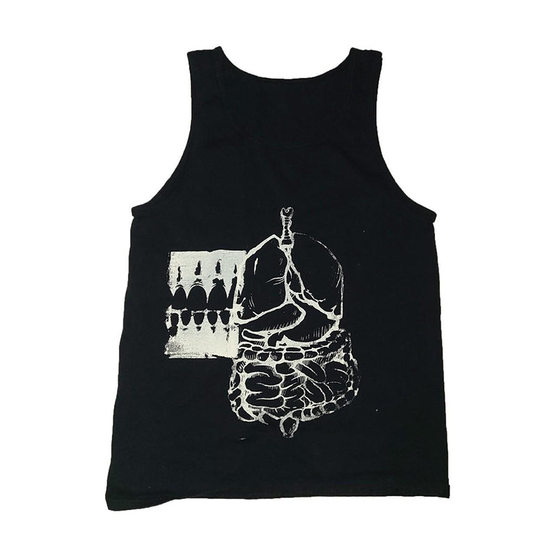 Bxoxo Gothic Punk Y2K Women Sleeveless Camisole Streetwear Emo Girl Harajuku Aesthetic vintage Chic Geometric Pattern Print O-Neck Top