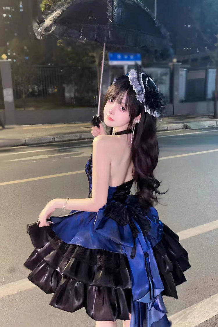 BXOXO - Love God's Promise Sleeveless Multi-layer Ruffle Sweet Elegant Princess Lolita Dress 3 Colors