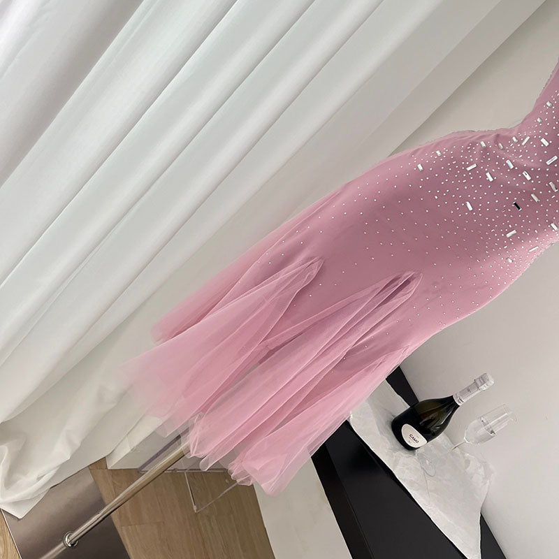BXOXO - summer inspo Women Fashion Sleeveless Suspender Wrapped Hip Long Dress Spring/Summer New Elegant Slimming Fishtail Dress