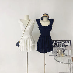 BXOXO - summer inspo One Shoulder Short Sleeve Dress Women's Summer 2025 New Openwork Sexy Mini Dress Vestidos