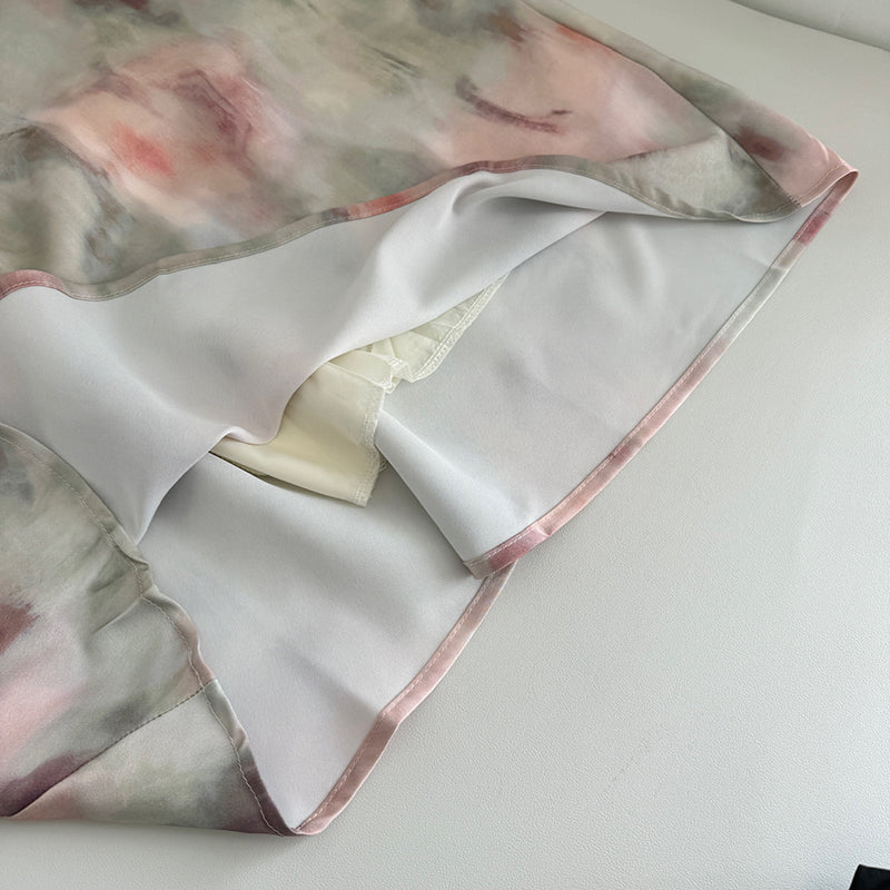 BXOXO - summer inspo 2025 Women Sexy Swinging Collar Flower Print Sling Dress French Slim Fit Backless Dresses Fashionable Casual Versatile