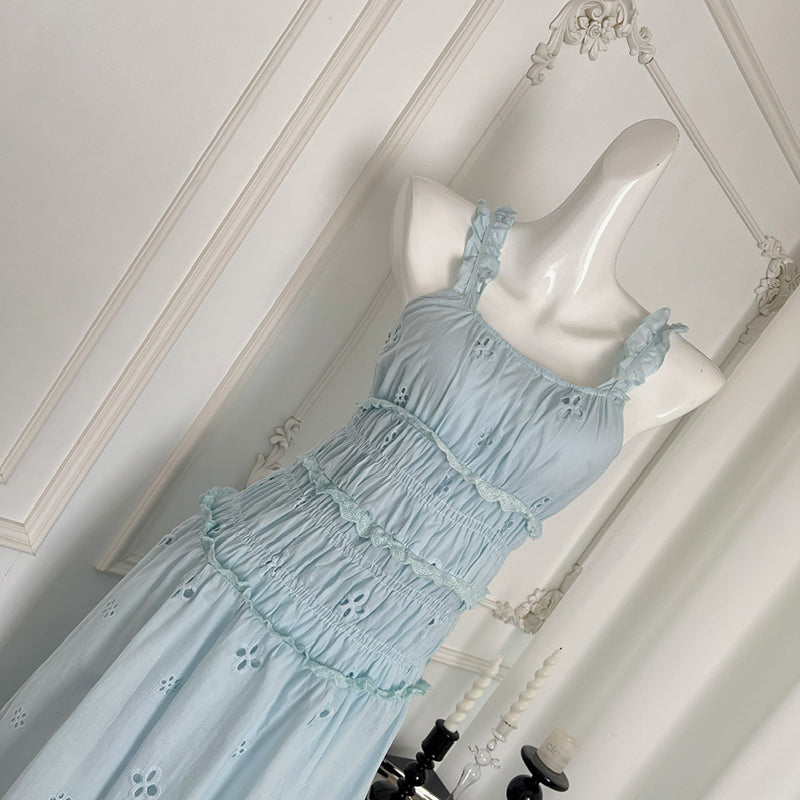 BXOXO - summer inspo Vintage Chic Suspender Dress Women Summer 2025 New High Waist Slim French Long Dresses Female Fashion Party Vestidos