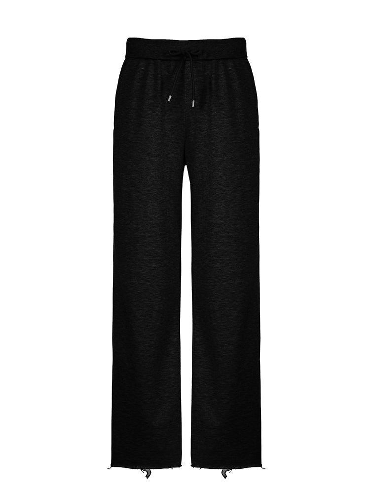 BXOXO - summer inspo Pockets Drawstring High Waist Casual Loose Sweatpants For Women Gray Solid Basic Simple Straight Leg Pants Jogging Trousers