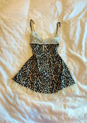 BXOXO Y2k Dresses Sexy 90s Women Clothes Leopard Lace Vintage Mini Dress Slim Bow Sweet Girl Aesthetic Korea High Waist Party dresses