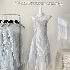 BXOXO - summer inspo New Chinese Style Dress Retro Summer New Chic Design Long Dress Fashion Temperament Dress