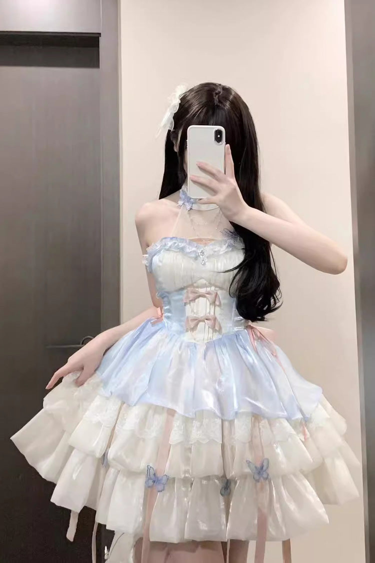 BXOXO - Love God's Promise Sleeveless Multi-layer Ruffle Sweet Elegant Princess Lolita Dress 3 Colors