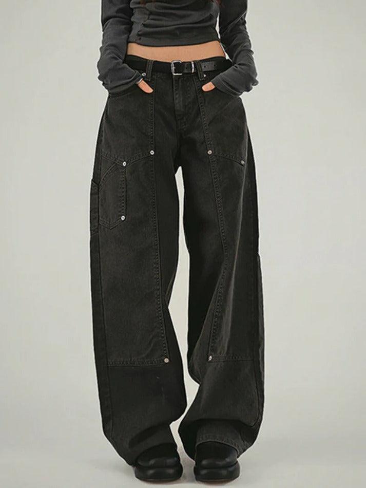 Street Rivet Studded High Rise Boyfriend Jeans