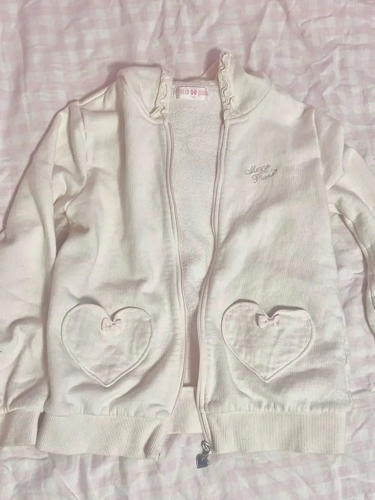 BXOXO Y2k Top Kawaii Hoodie Sweet Girl Zip UP Hoodies Bow Slim Women Long Sleeve Cute Punk Sexy Hoody Gothic 2000s Graphic weatshirt