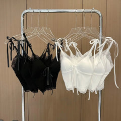 BXOXO Lace Sling Y2k Clothes Women Summer Crop Top Harajuku Backless Sexy Streetwear Body Tee 2000s Kawaii Tank Tops Camis Coquette