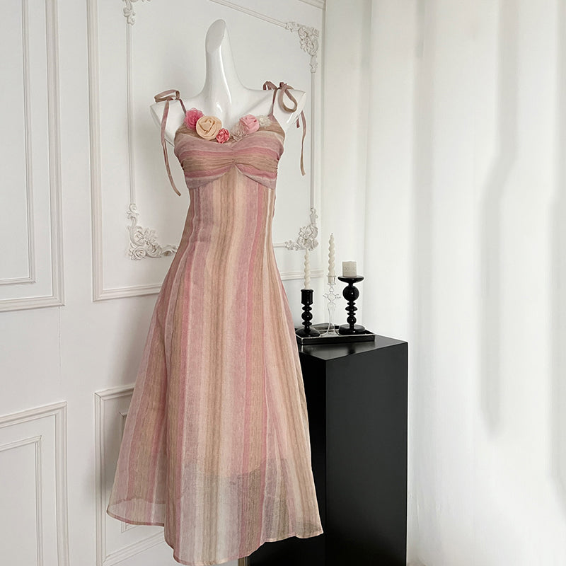 BXOXO - summer inspo Summer New Women Elegant Suspender Dress Fashion Beach Style Backless Long Dress Sleeveless Temperament Dress