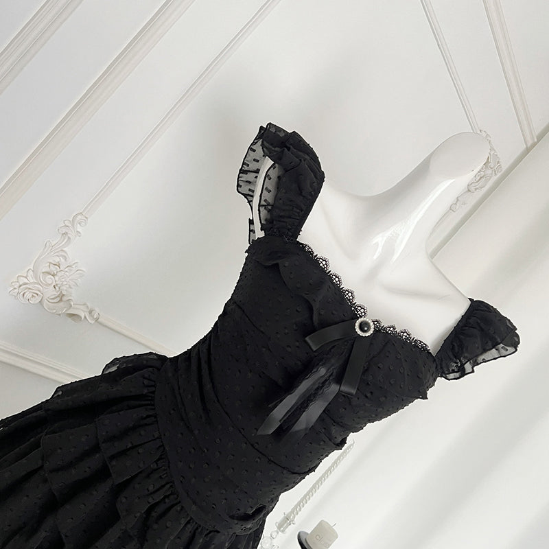 BXOXO - summer inspo Korean Style Fashion Black Dresses for Women Sexy Irregular Ruffles Dress Summer Classy Lady Evening Party Dress