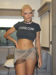 Bxoxo Streetwear Fashion Grunge Hip Hop Rock Punk Casual Y2K vintage Sexy women's Crop Tops Harajuku Slim emo girls Black O-Neck Tops