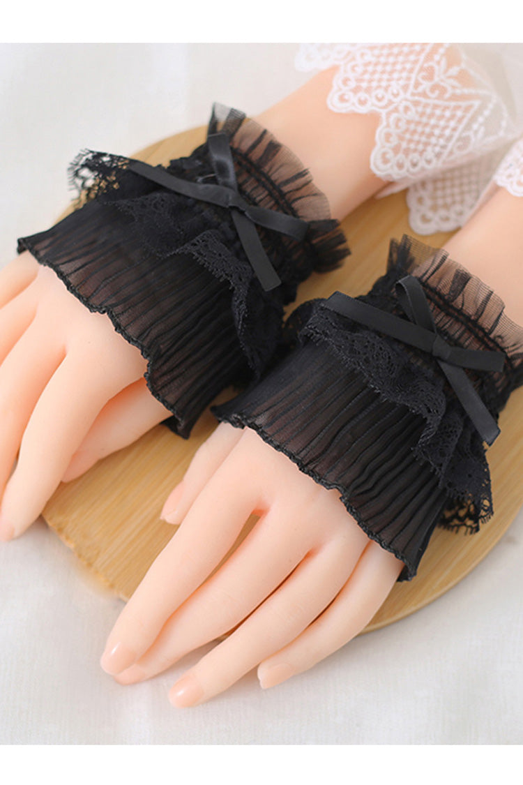 BXOXO - Solid Color Lace Bowknot Sweet Hand Sleeves 2 Colors