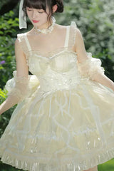 BXOXO - Glaze Fantasy Sleeveless Ruffle Embroidery Bowknot Sweet Lolita Jsk Dress 5 Colors