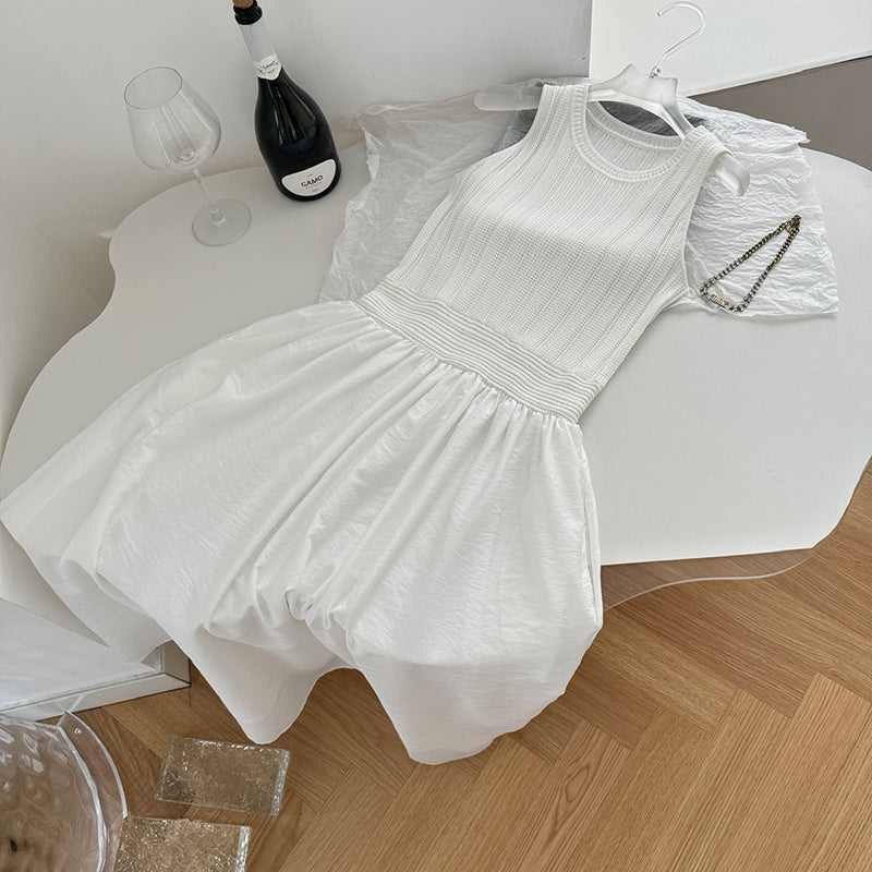 BXOXO - summer inspo French Elegant Vest Dress Women's Summer Fashion 2025 New Sleeveless Long Skirt Casual Holiday Style Dress