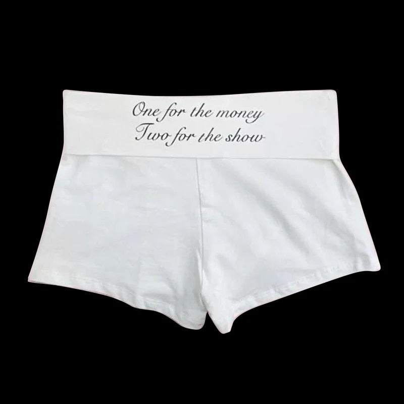 Bxoxo Grunge Gothic Punk Aesthetic Harajuku Streetwear Fashion vintage Women Sexy Bottoms Shorts Slim Letter Print Y2K Emo Girl Shorts