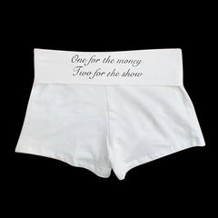 Bxoxo Grunge Gothic Punk Aesthetic Harajuku Streetwear Fashion vintage Women Sexy Bottoms Shorts Slim Letter Print Y2K Emo Girl Shorts