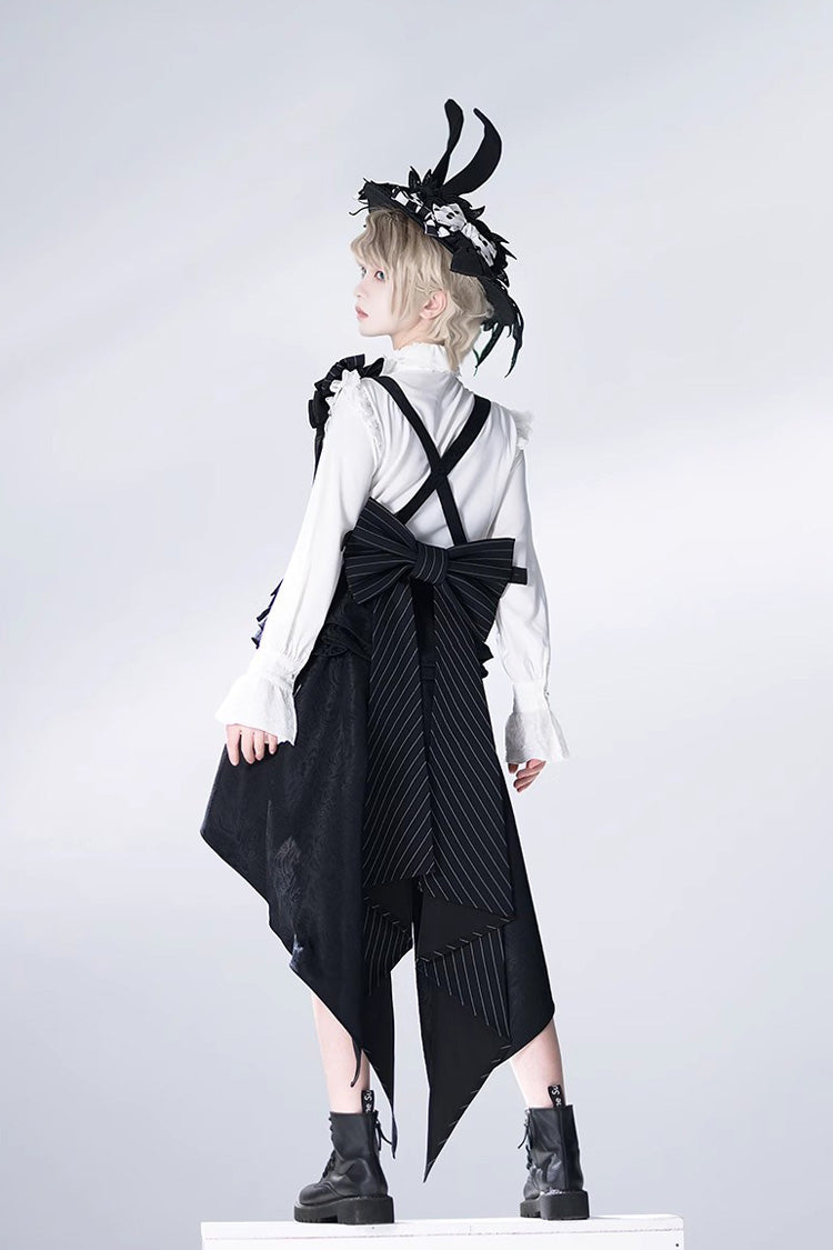 BXOXO - Black Rabbit Theater Jacquard Version Ouji Lolita Girdle